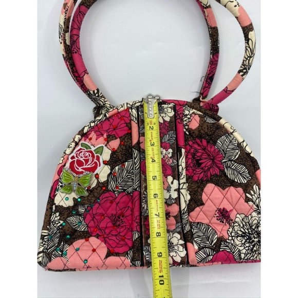 VERA BRADLEY Quilted Tote Bag w/ Wallet Black Red - Picture 4 of 13